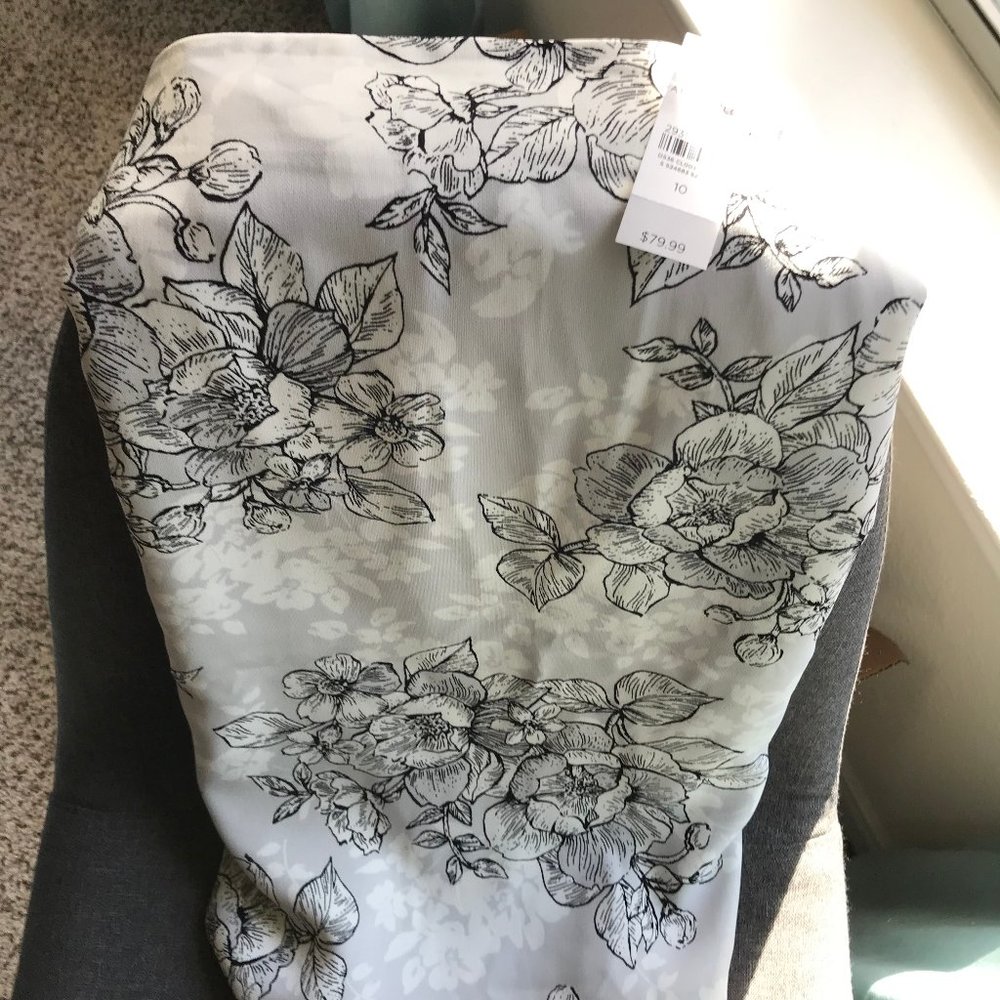 Floral print pencil skirt
